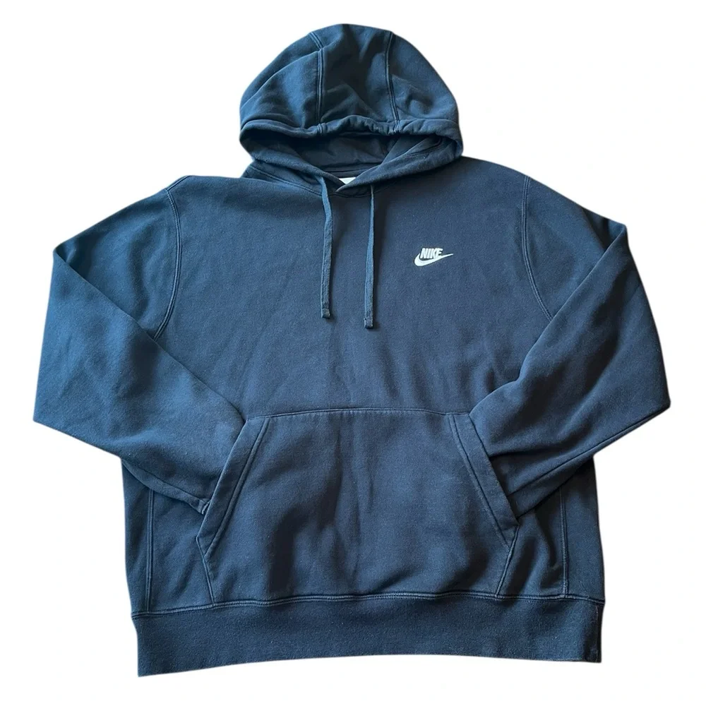 Nike Sportswear Club Fleece Hoodie Black Size L - Picture 3 of 15